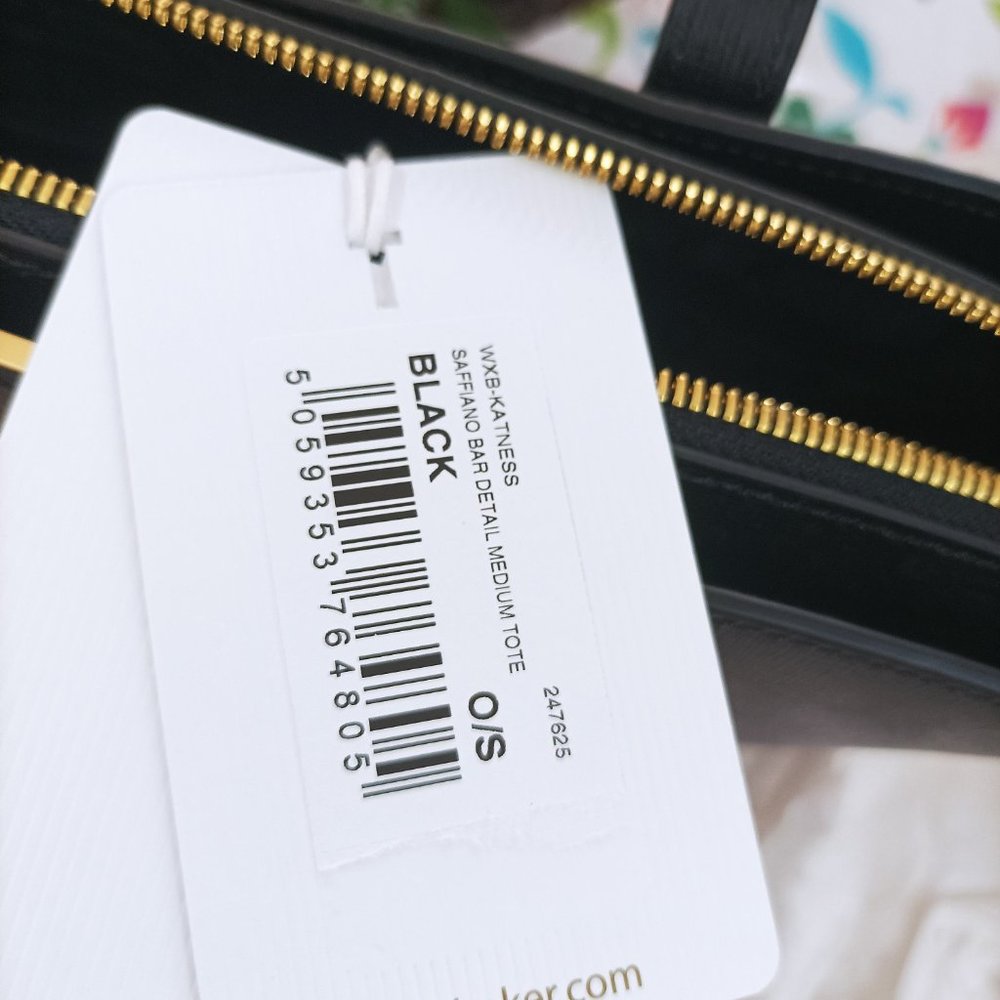 Authentic Ted Baker Medium Tote Bag Black - Picture 11 of 16